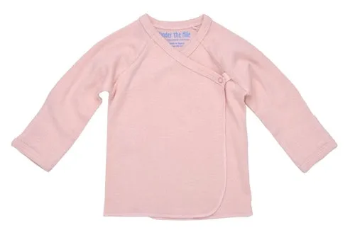 Under The Nile Organic Long Sleeve Side Snap Undershirt (Pink)