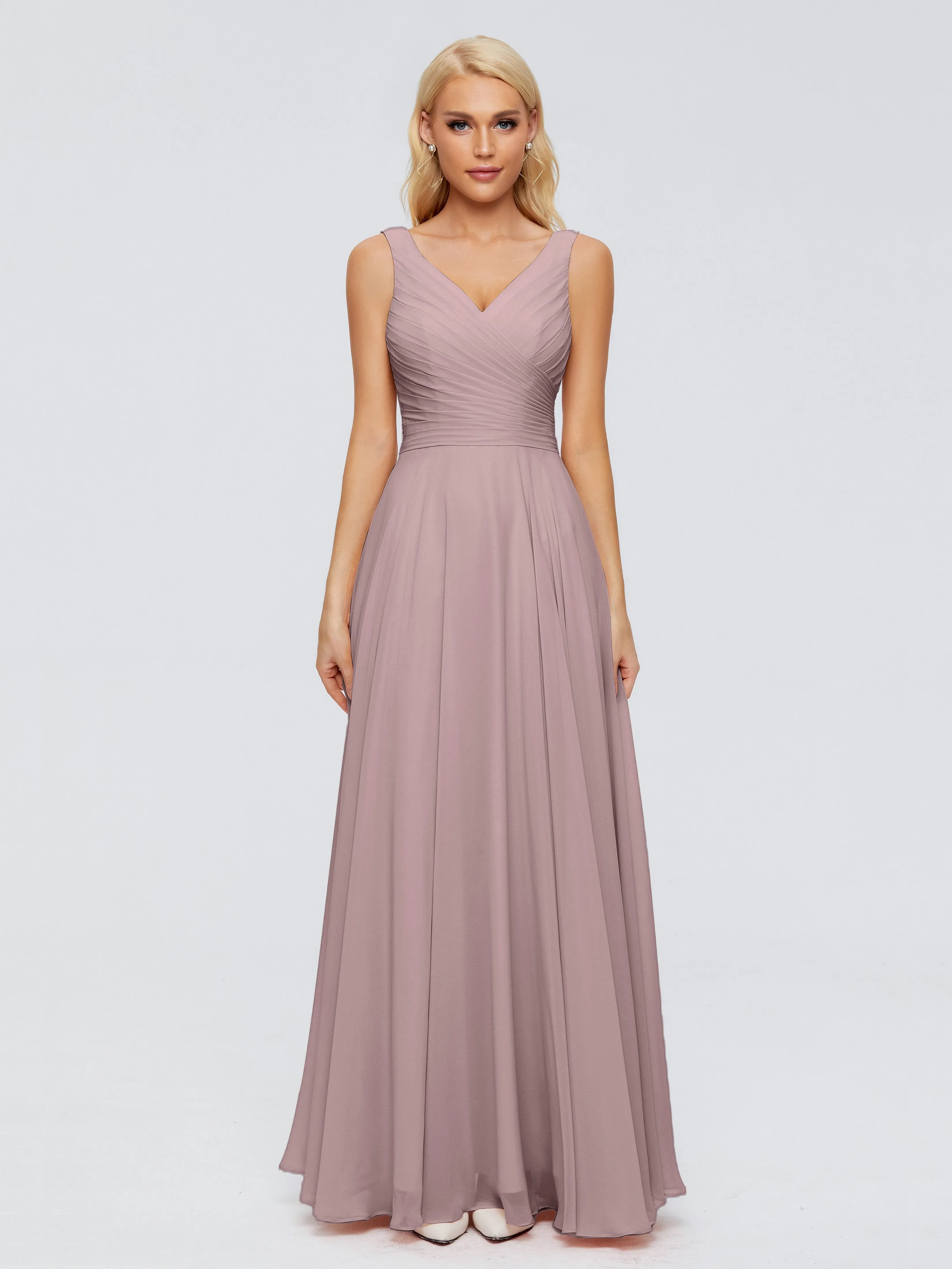 Vintage Mauve Junior Bridesmaid Dresses Ryleigh Flowy Chiffon Bridesmaid Dresses With Bow