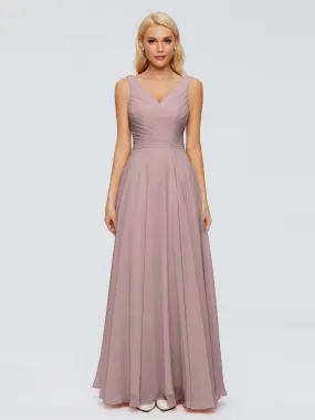 Vintage Mauve Junior Bridesmaid Dresses Ryleigh Flowy Chiffon Bridesmaid Dresses With Bow