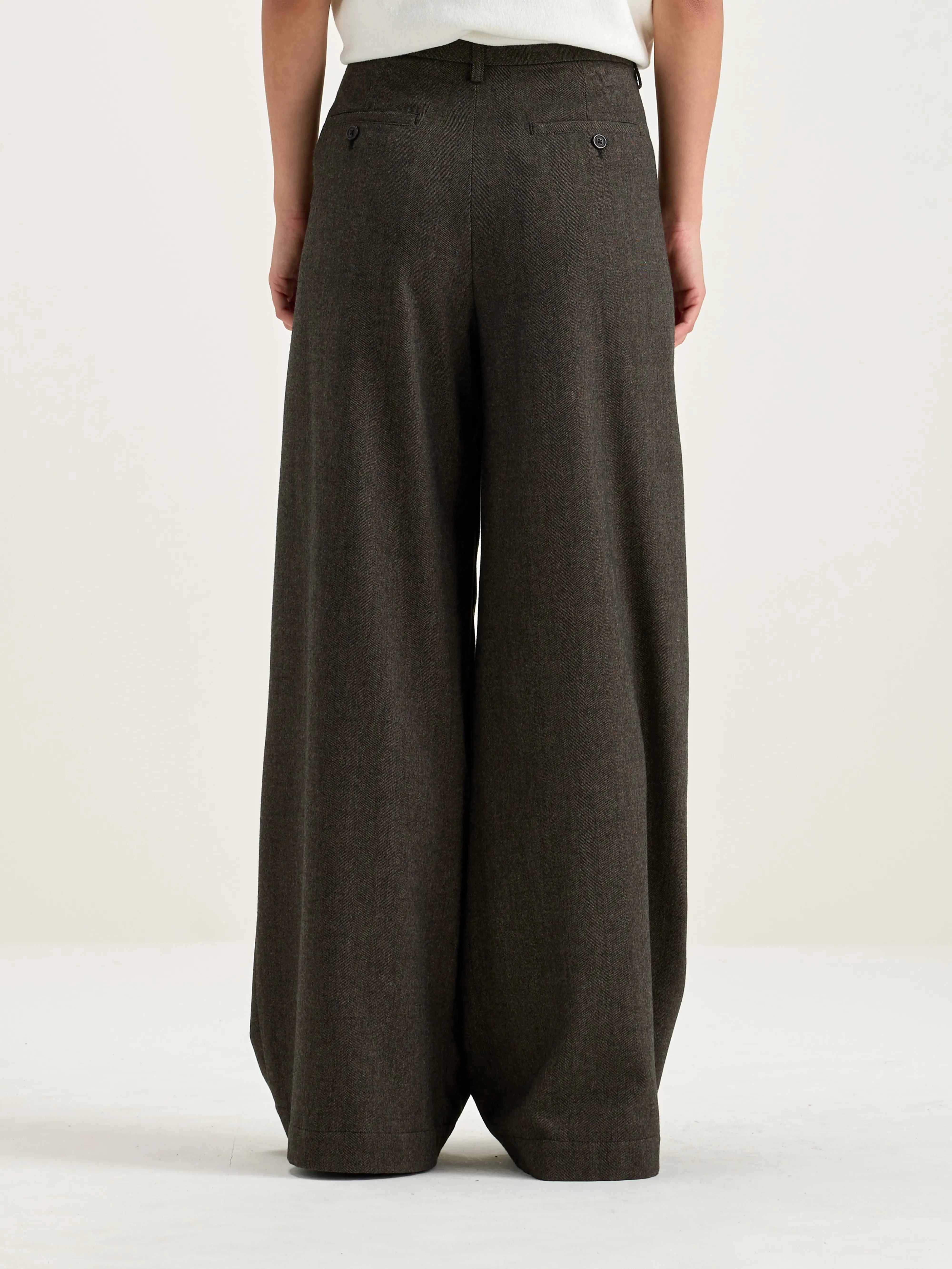 Volkert wide tailored trousers (242 / W / EBONY)